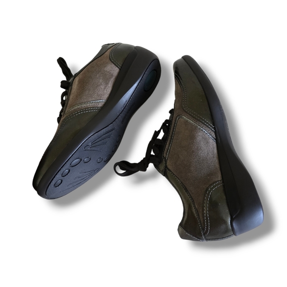 STONEFLY Women's Brown Patent Leather/Suede  Sneaker Wedged Shoes - Picture 6 of 16